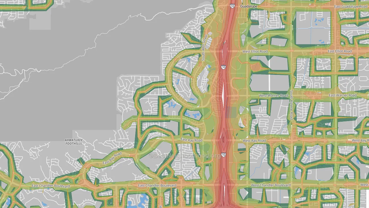 85044, AZ Map of Noise Levels in 85044