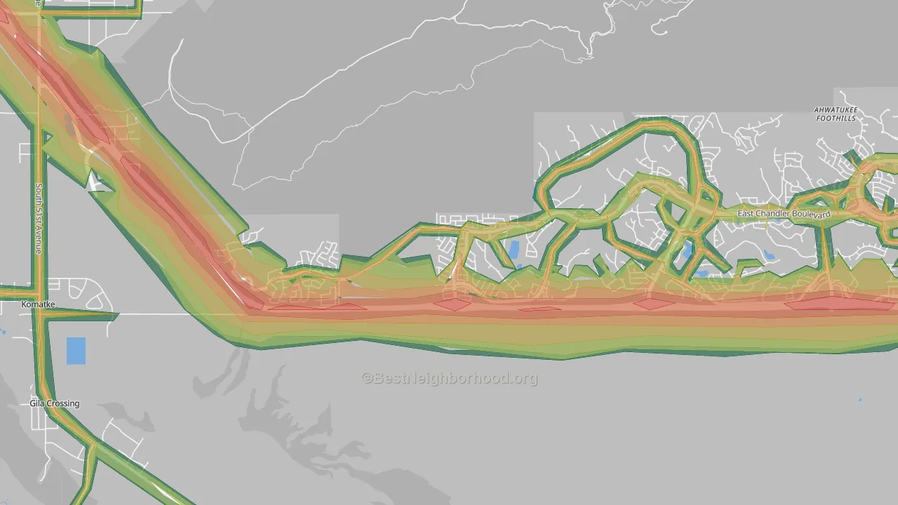 85045, AZ Map of Noise Levels in 85045