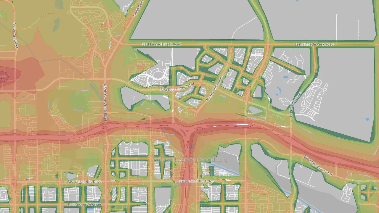 85050, AZ Map of Noise Levels in 85050