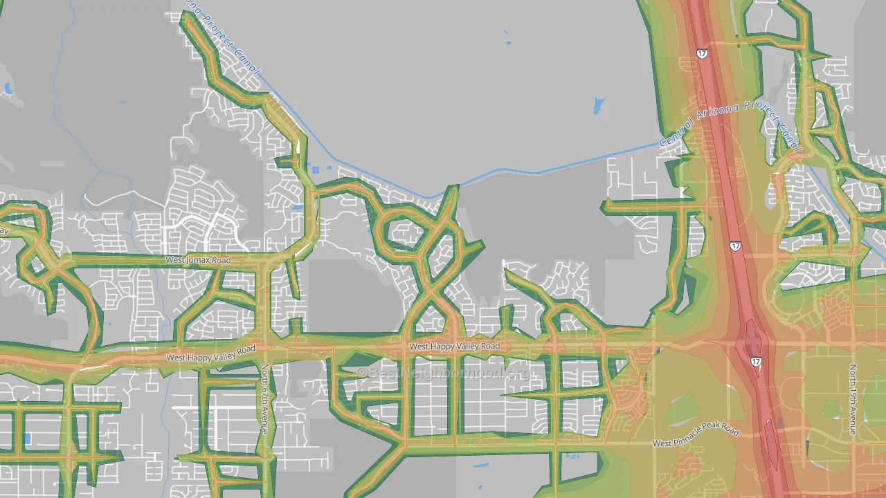 85083, AZ Map of Noise Levels in 85083