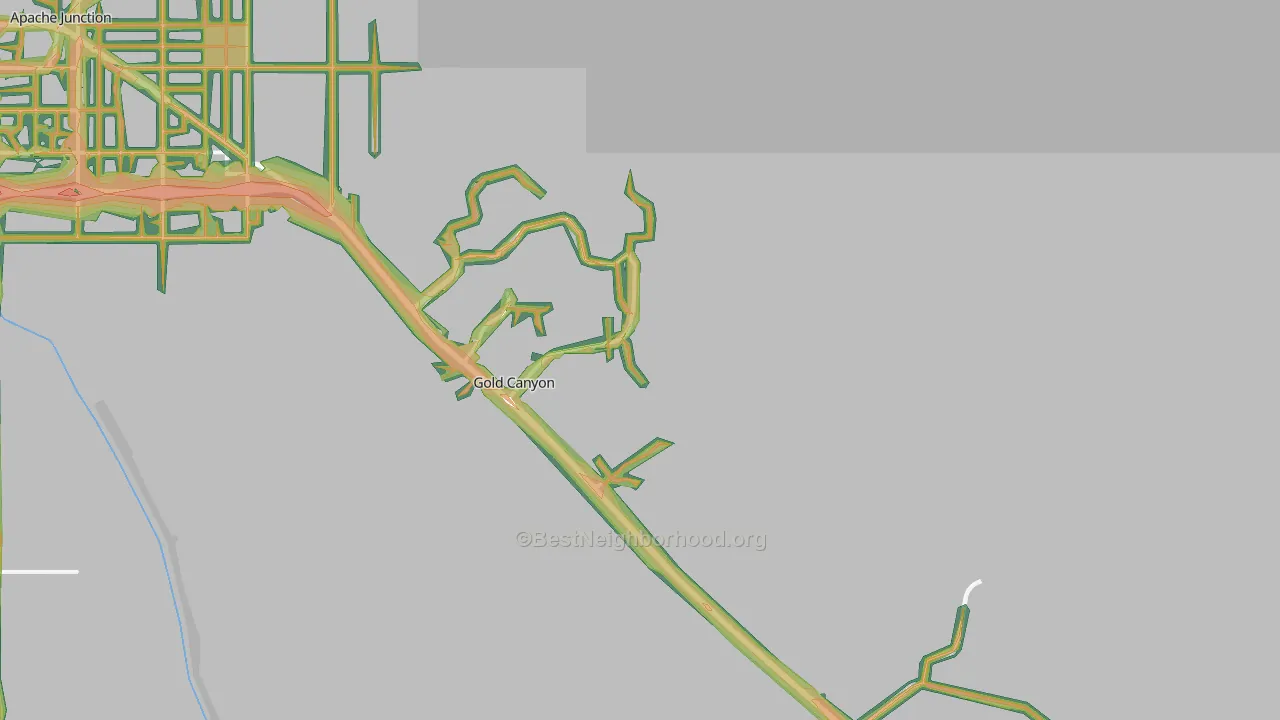 85118, AZ Map of Noise Levels in 85118