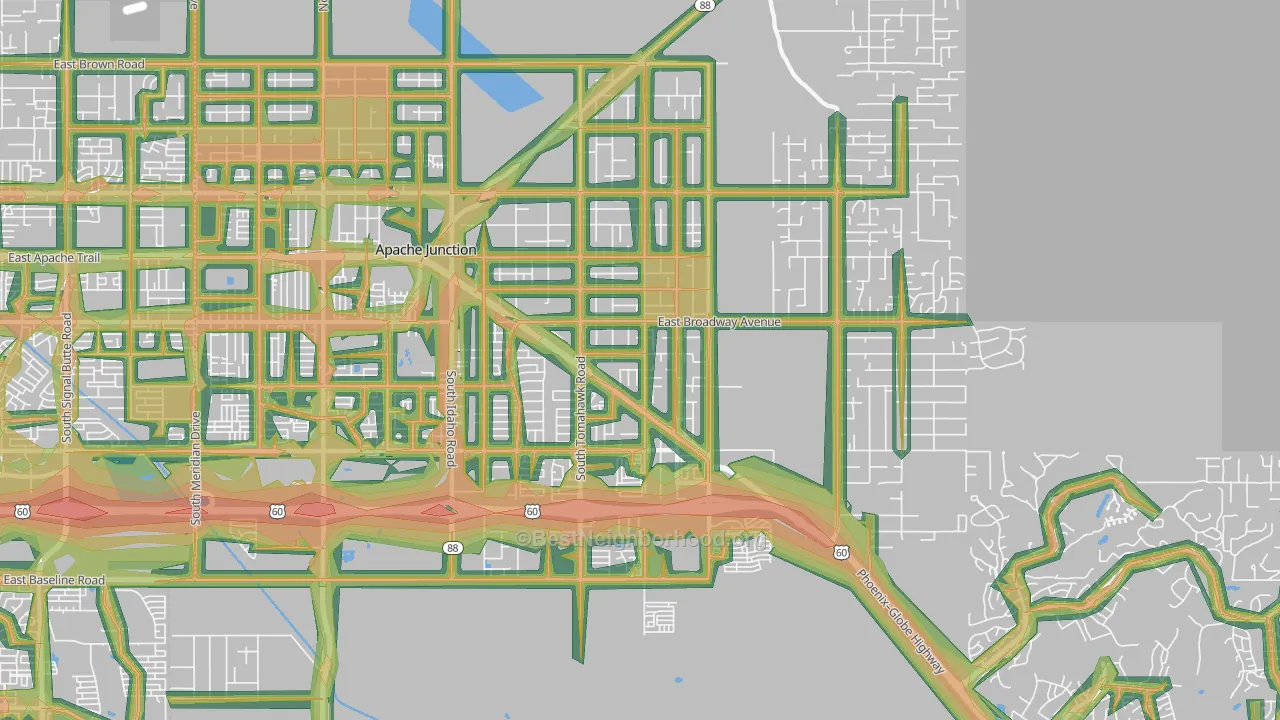 85119, AZ Map of Noise Levels in 85119
