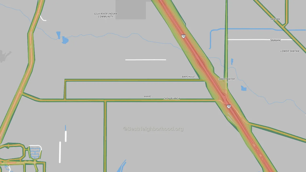 85121, AZ Map of Noise Levels in 85121