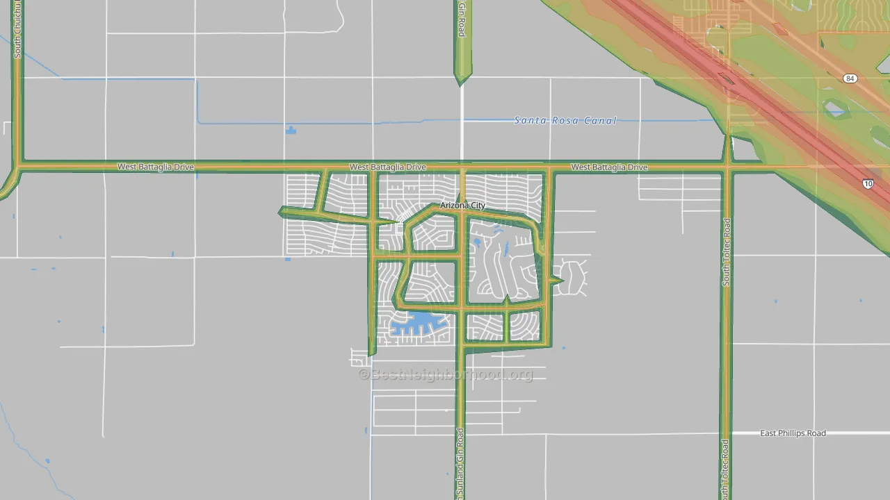85123, AZ Map of Noise Levels in 85123