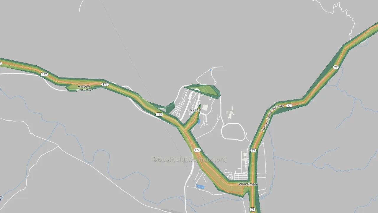 85135, AZ Map of Noise Levels in 85135