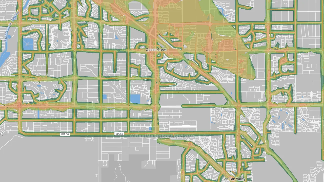 85142, AZ Map of Noise Levels in 85142