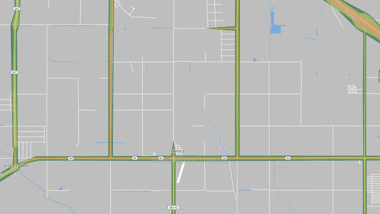 85172, AZ Map of Noise Levels in 85172