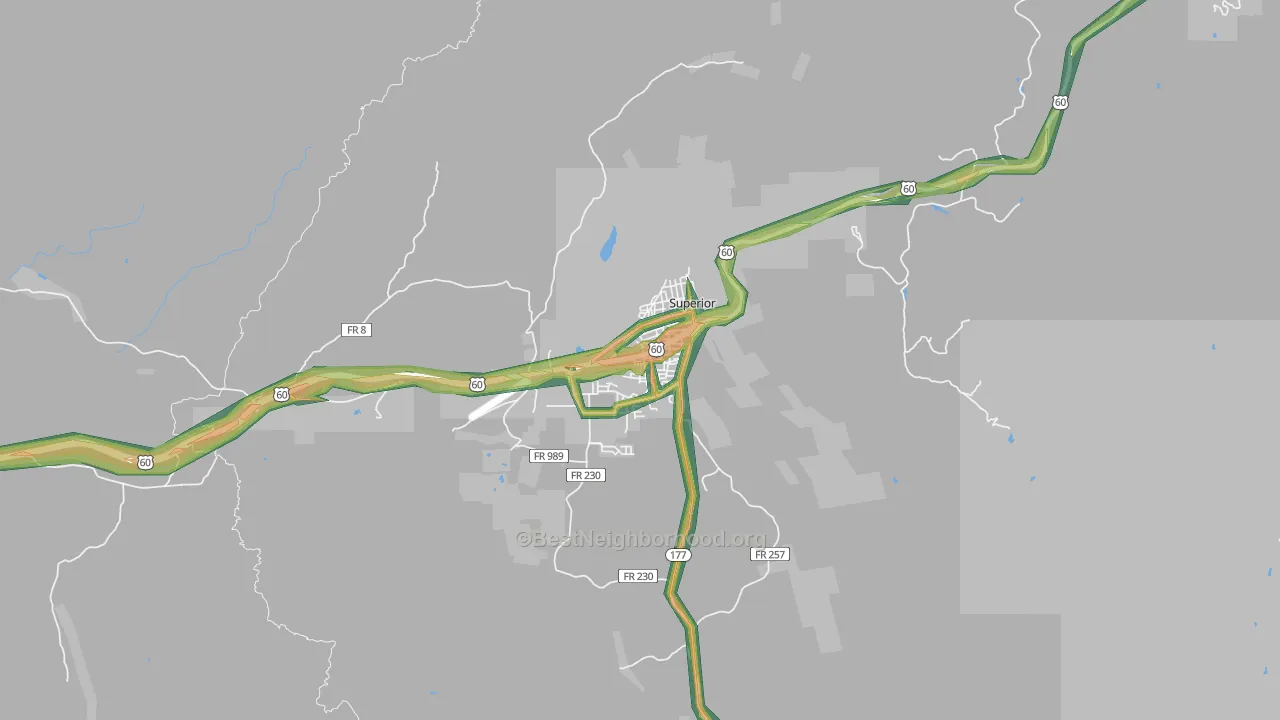 85173, AZ Map of Noise Levels in 85173