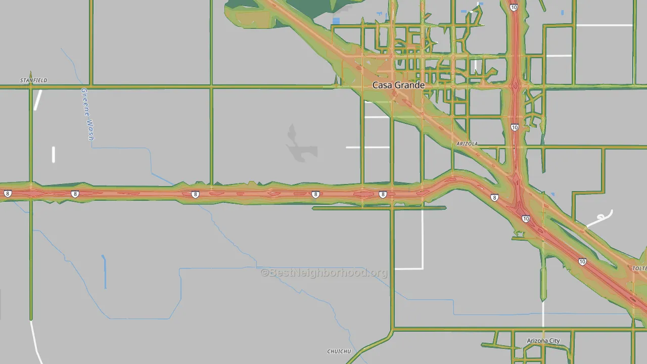 85193, AZ Map of Noise Levels in 85193