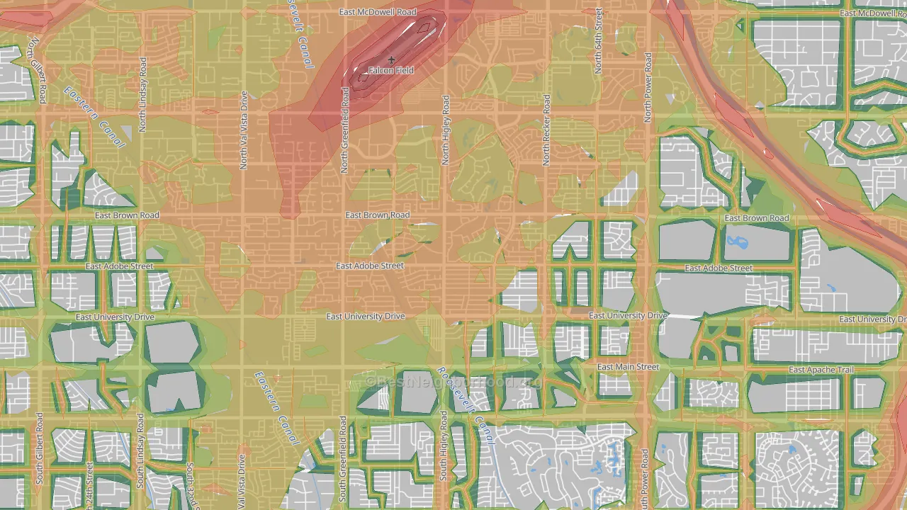 85205, AZ Map of Noise Levels in 85205