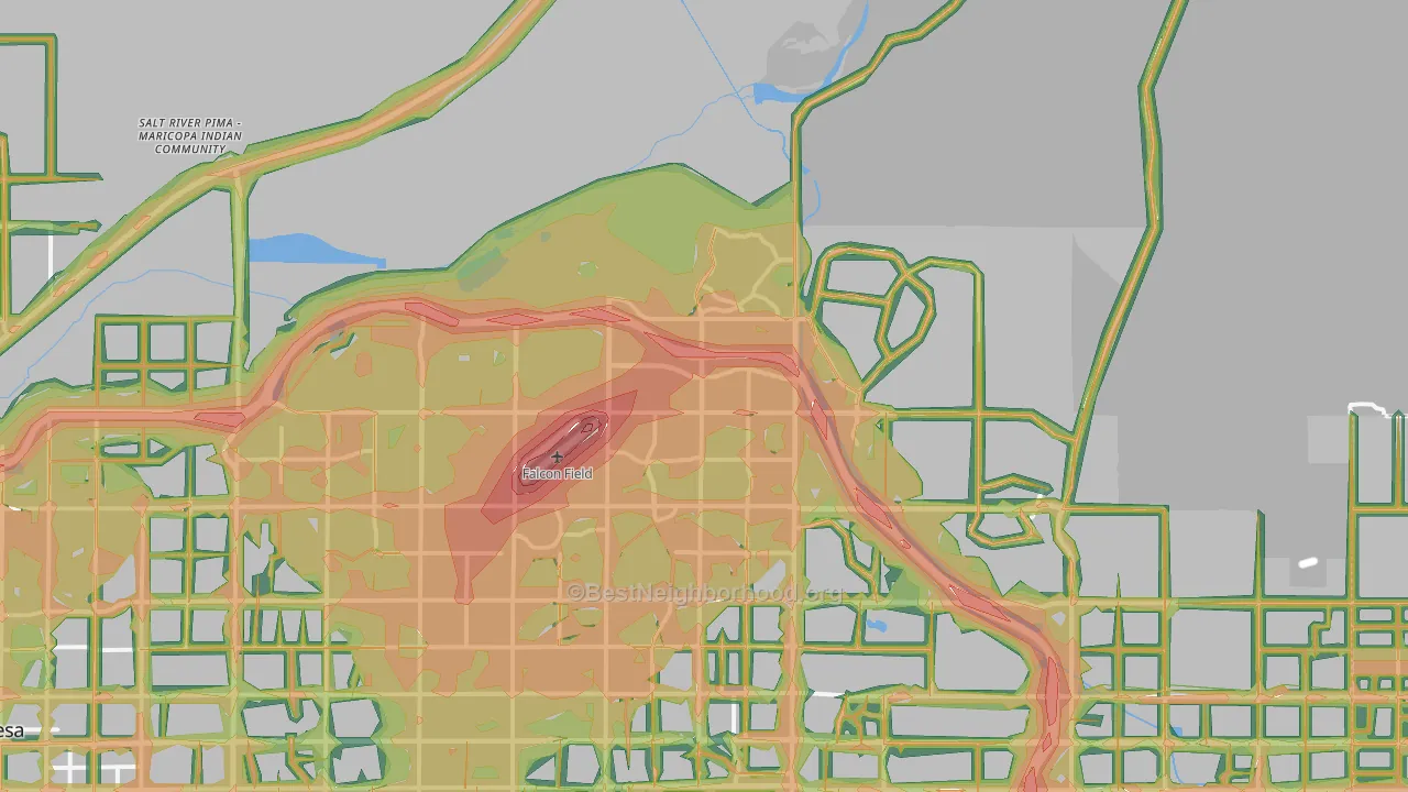 85215, AZ Map of Noise Levels in 85215