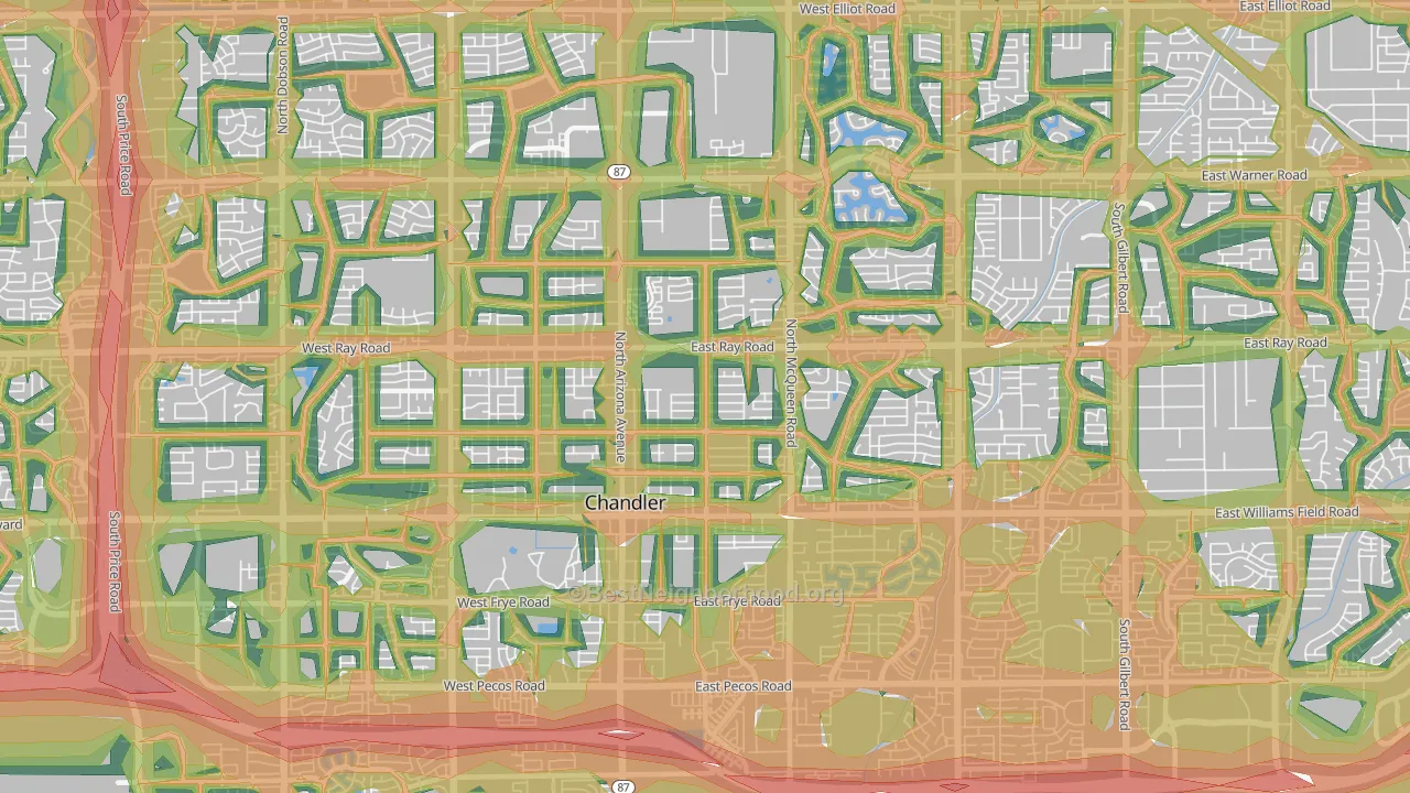 85225, AZ Map of Noise Levels in 85225