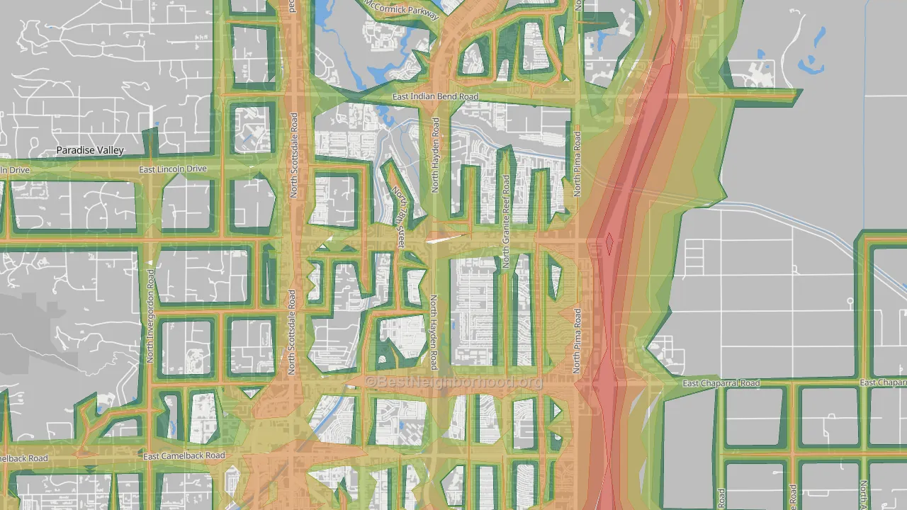 85250, AZ Map of Noise Levels in 85250