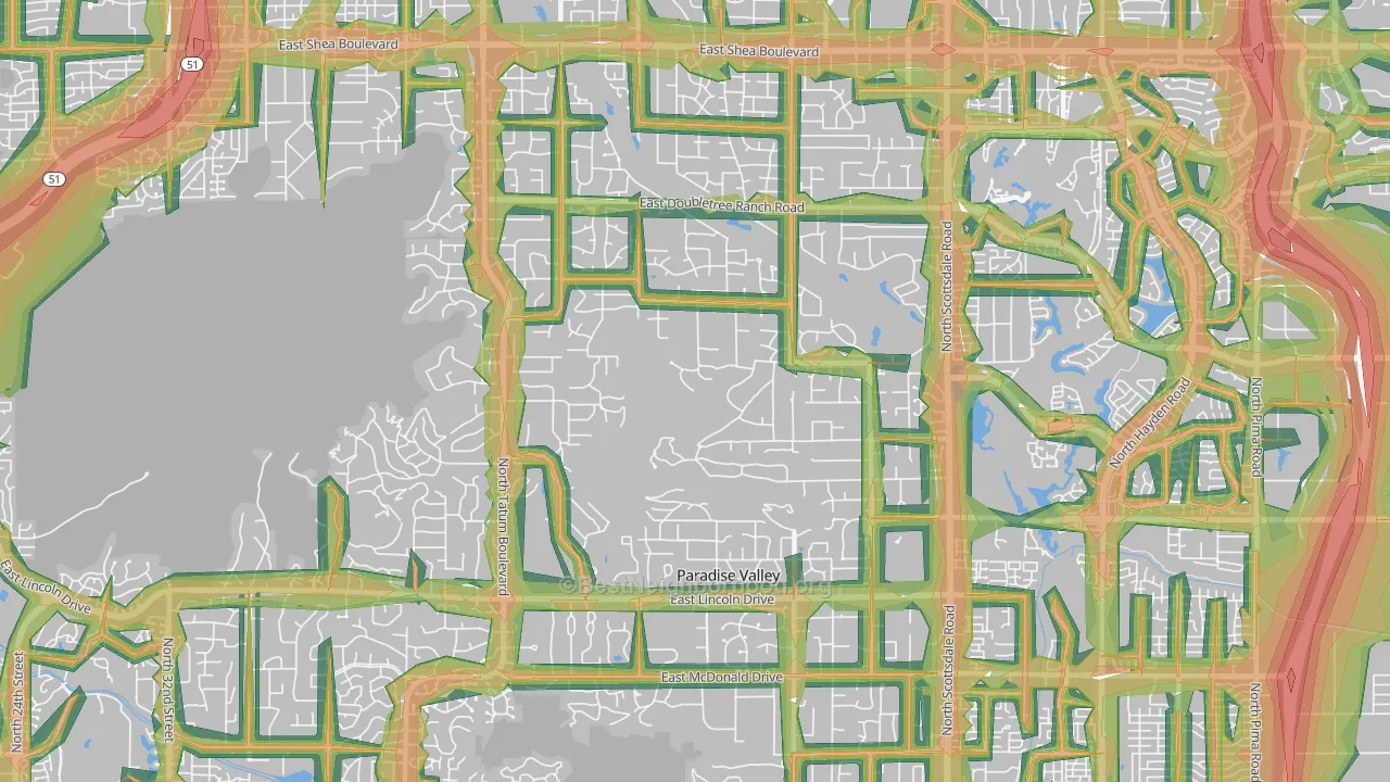 85253, AZ Map of Noise Levels in 85253