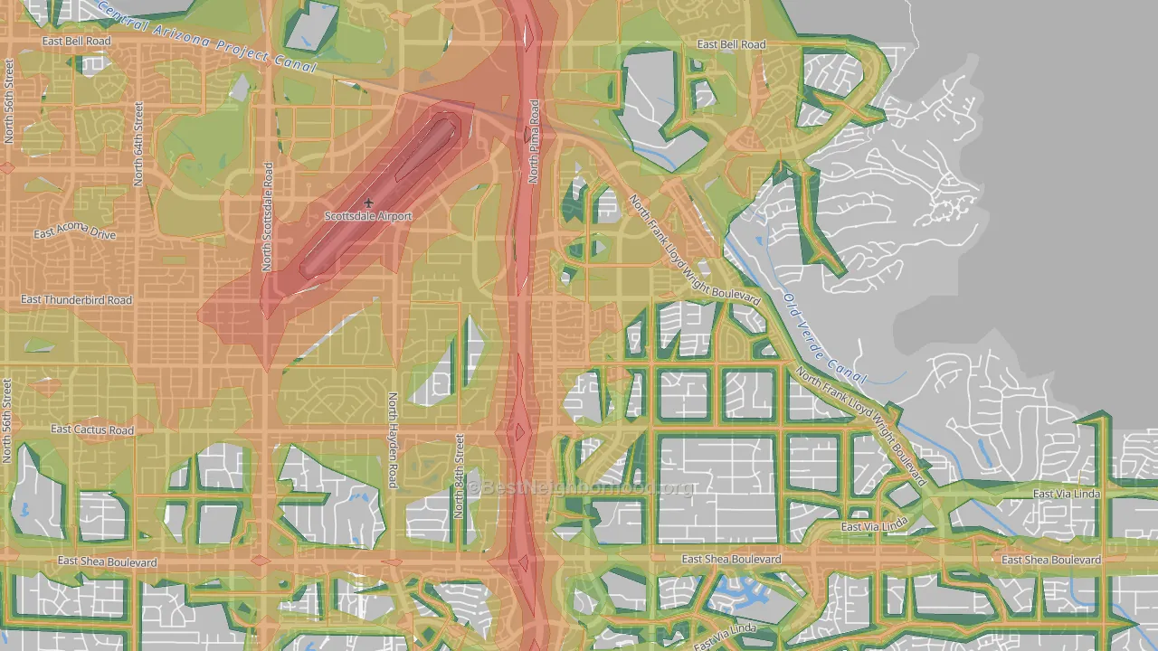 85260, AZ Map of Noise Levels in 85260