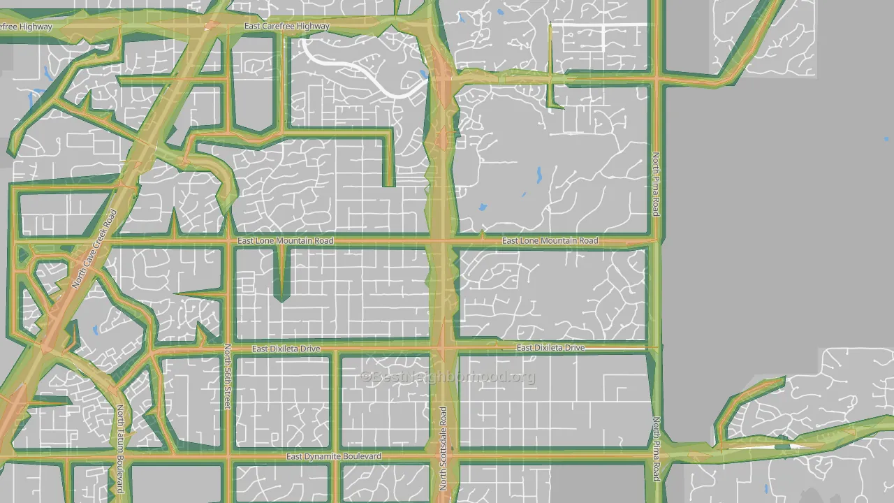 85266, AZ Map of Noise Levels in 85266
