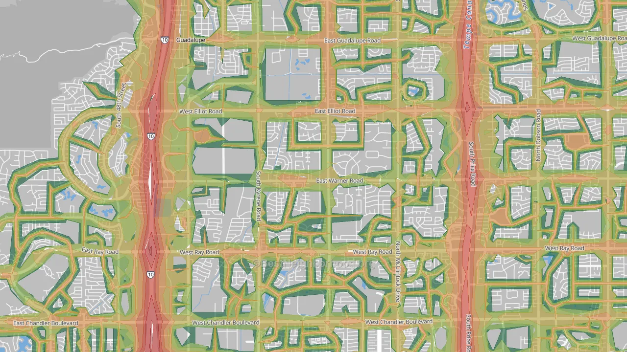 85284, AZ Map of Noise Levels in 85284