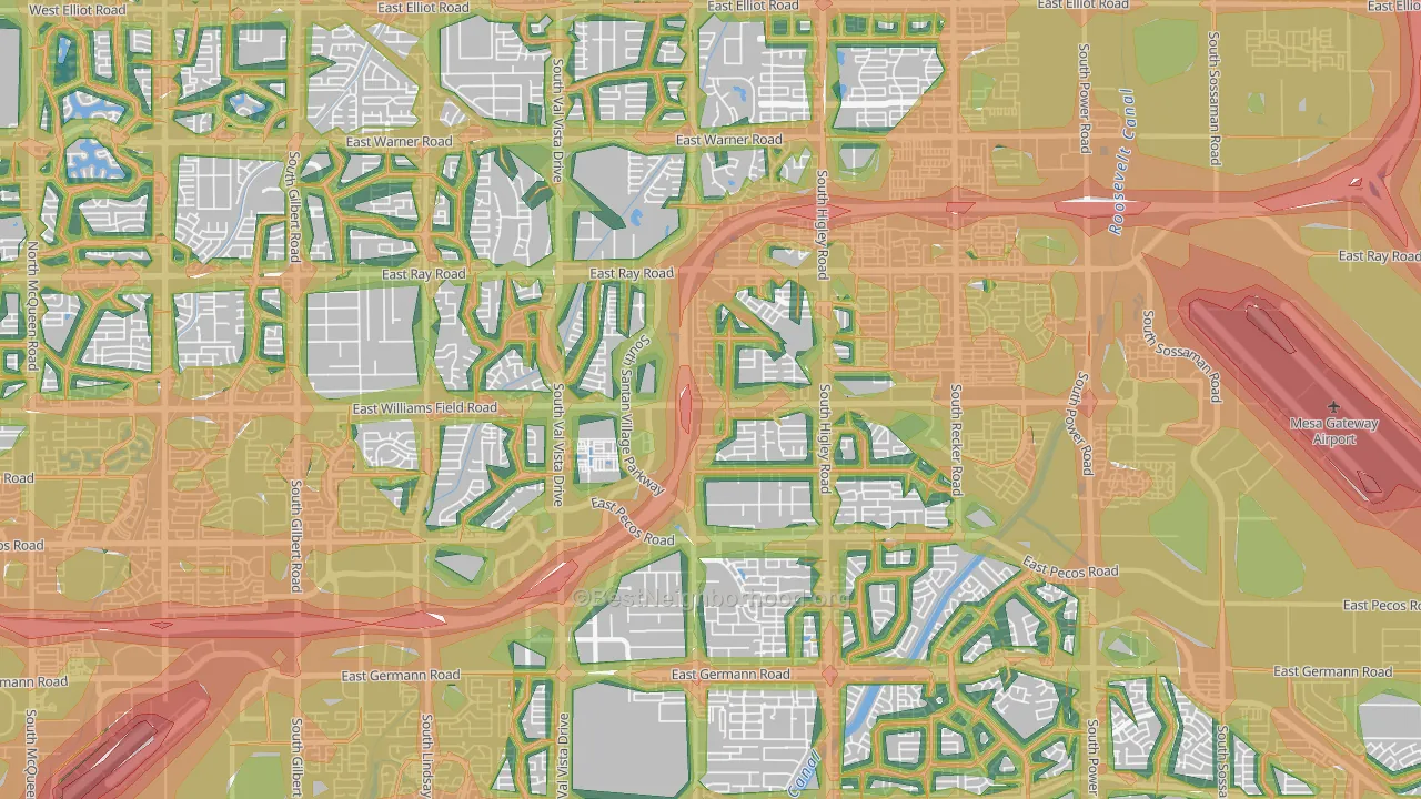 85295, AZ Map of Noise Levels in 85295