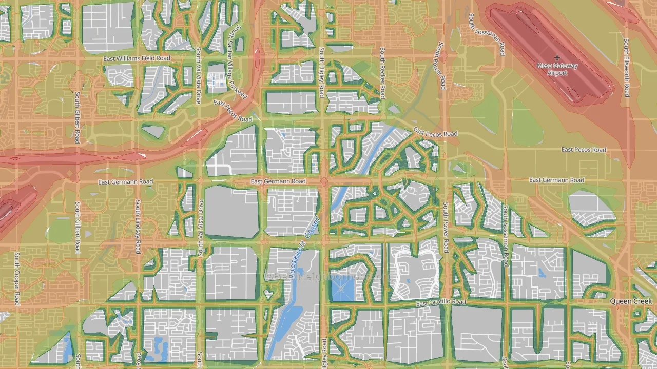 85297, AZ Map of Noise Levels in 85297