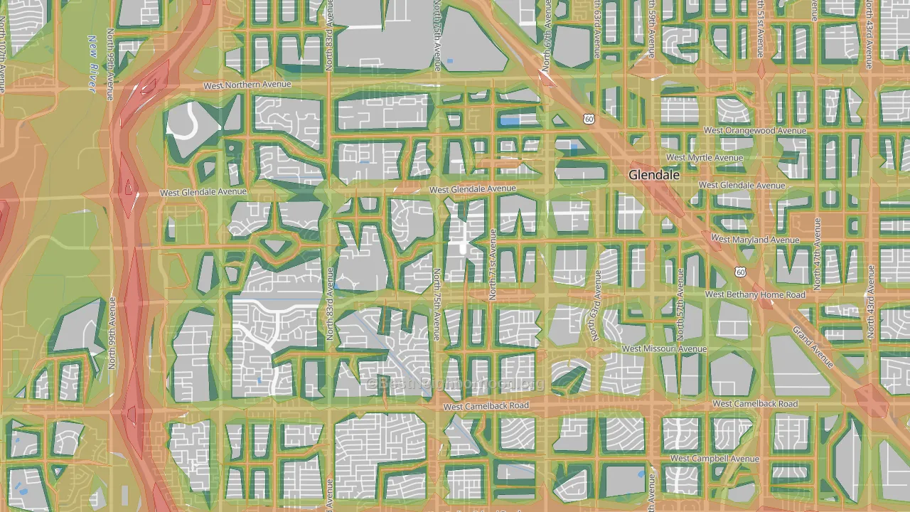 85303, AZ Map of Noise Levels in 85303
