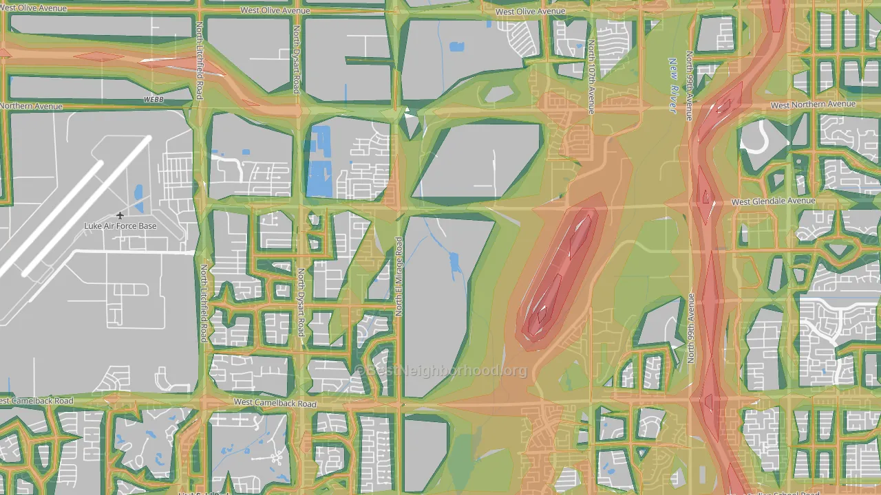 85307, AZ Map of Noise Levels in 85307