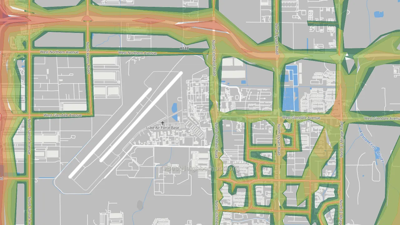 85309, AZ Map of Noise Levels in 85309