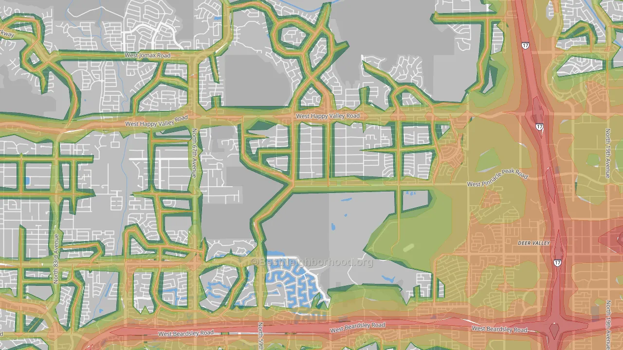 85310, AZ Map of Noise Levels in 85310