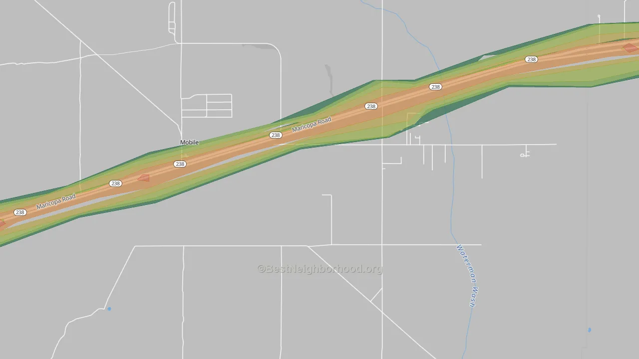 85329, AZ Map of Noise Levels in 85329