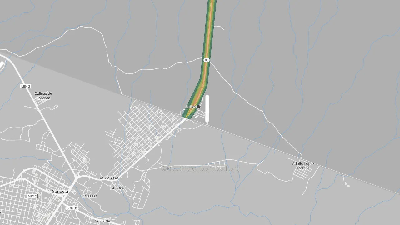 85341, AZ Map of Noise Levels in 85341