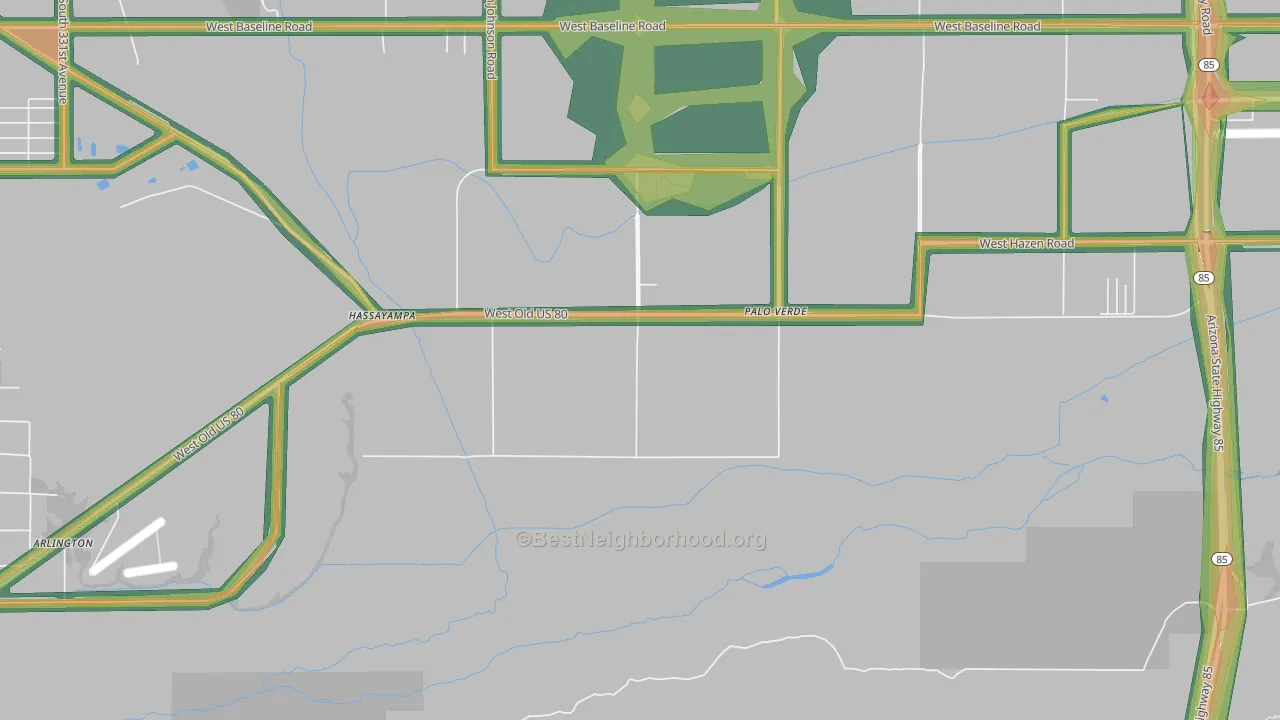 85343, AZ Map of Noise Levels in 85343