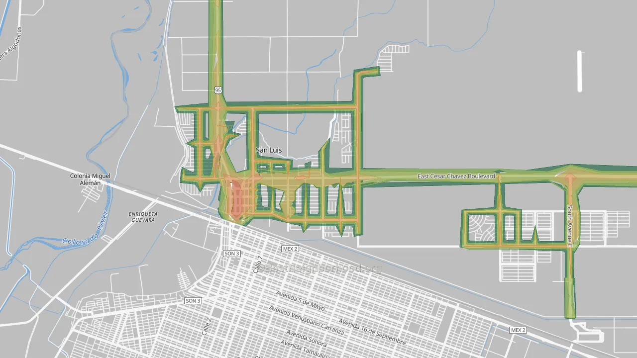 85349, AZ Map of Noise Levels in 85349