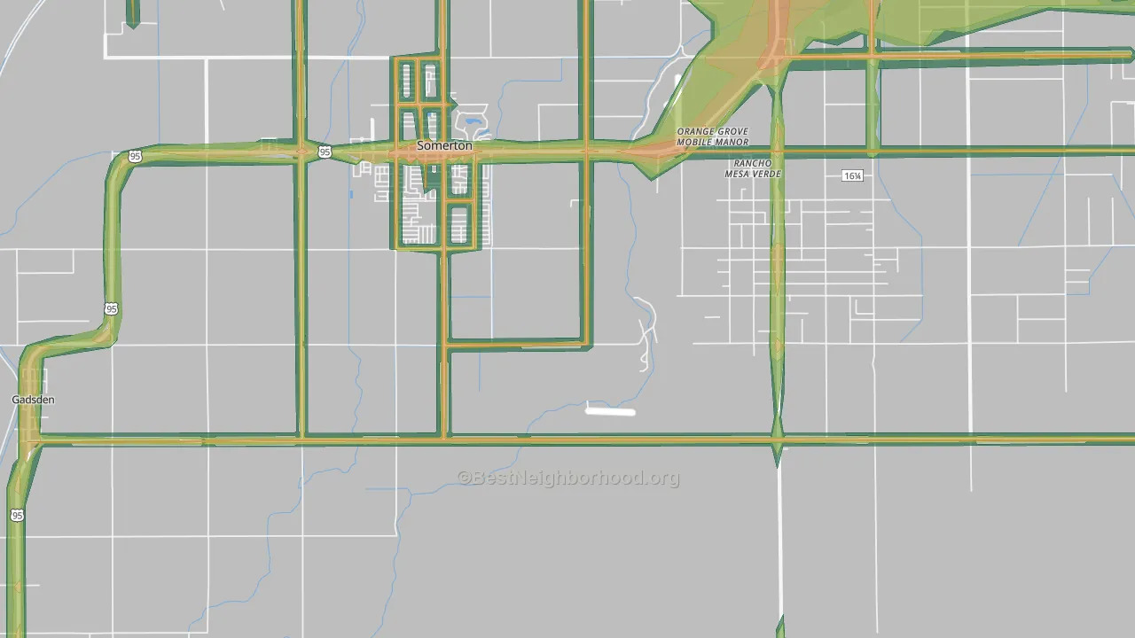85350, AZ Map of Noise Levels in 85350
