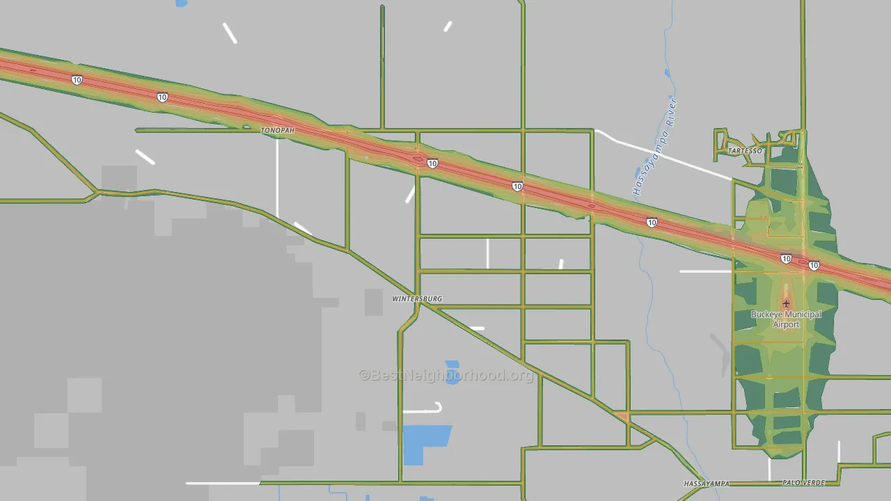 85354, AZ Map of Noise Levels in 85354