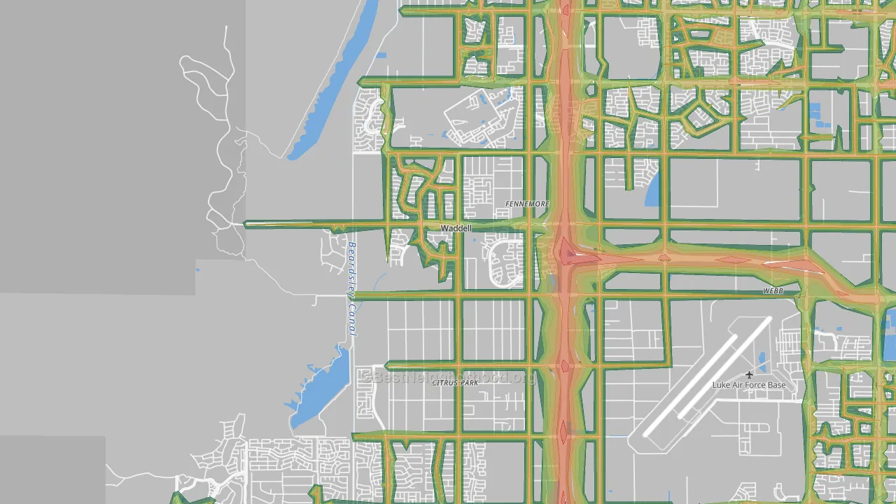85355, AZ Map of Noise Levels in 85355
