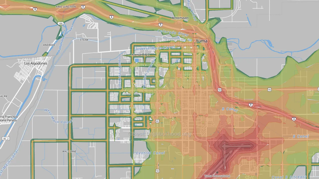 85364, AZ Map of Noise Levels in 85364