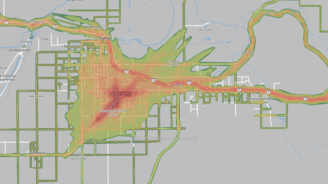 85365, AZ Map of Noise Levels in 85365