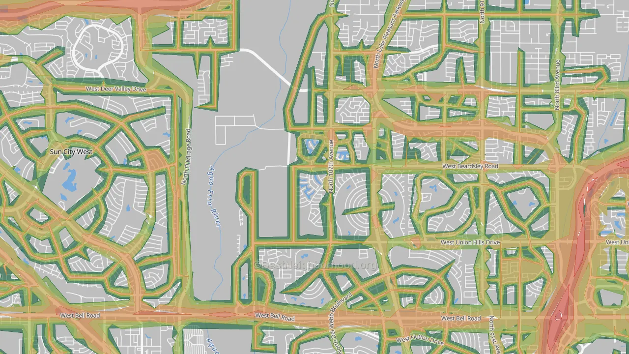 85373, AZ Map of Noise Levels in 85373