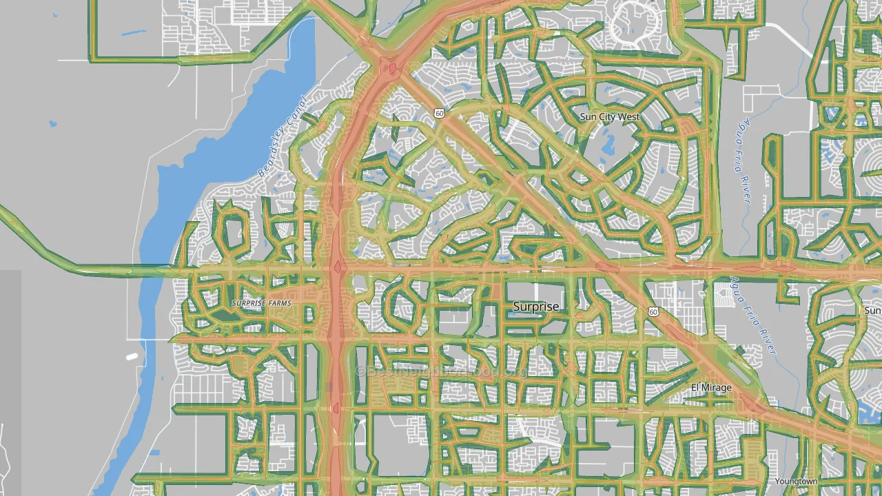 85374, AZ Map of Noise Levels in 85374