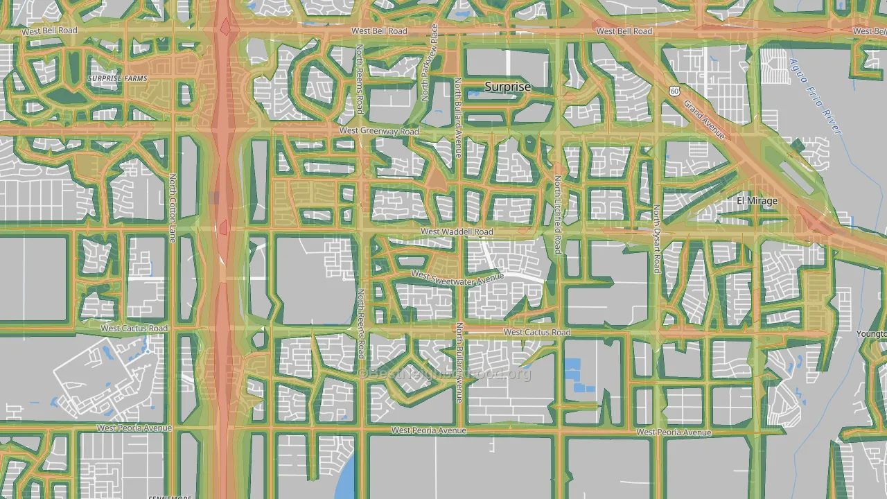 85379, AZ Map of Noise Levels in 85379