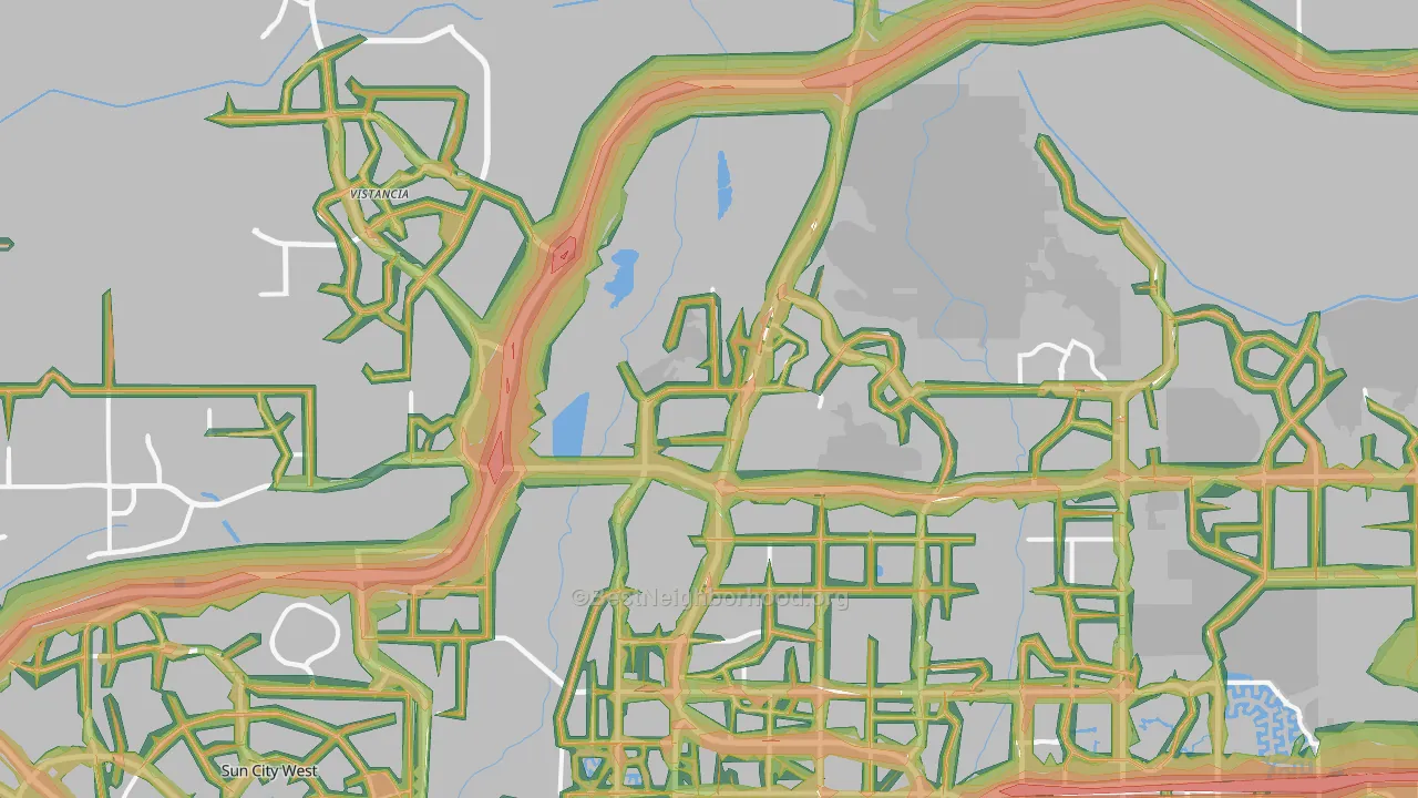 85383, AZ Map of Noise Levels in 85383