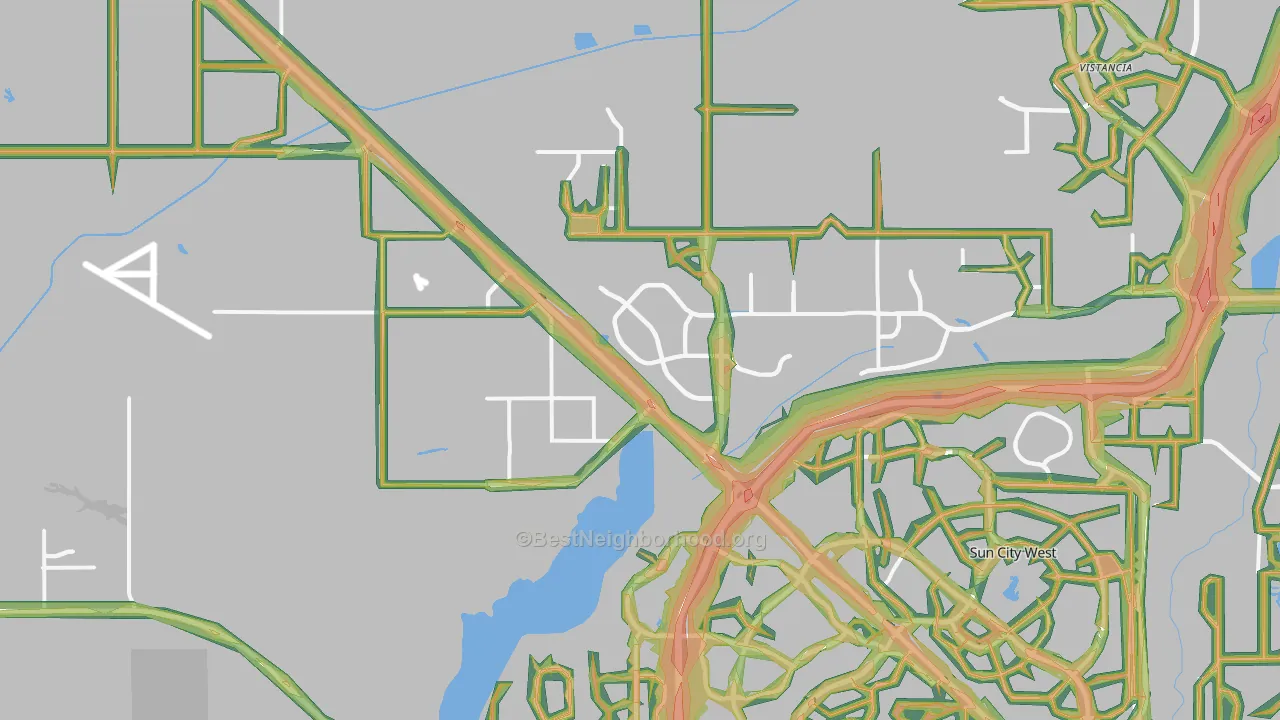 85387, AZ Map of Noise Levels in 85387