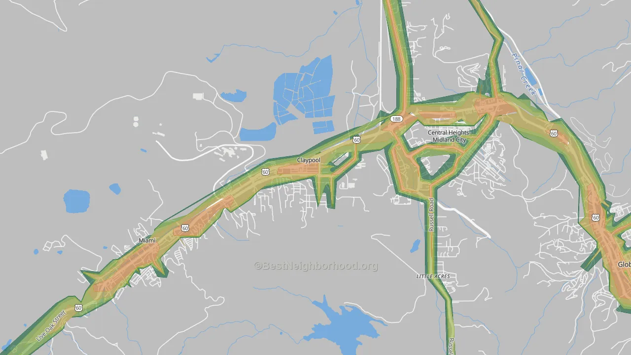 85532, AZ Map of Noise Levels in 85532