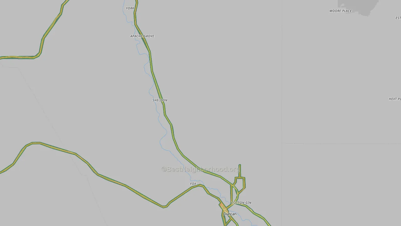 85534, AZ Map of Noise Levels in 85534