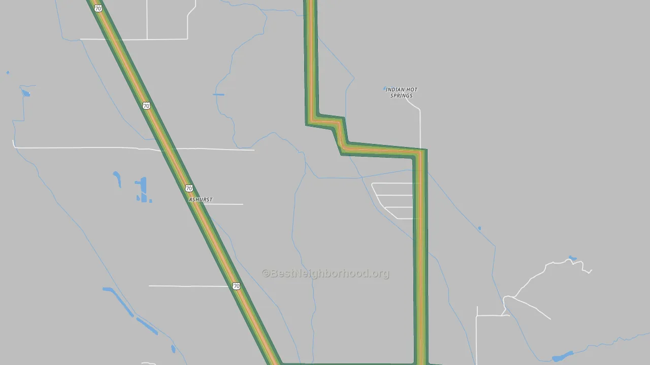 85535, AZ Map of Noise Levels in 85535