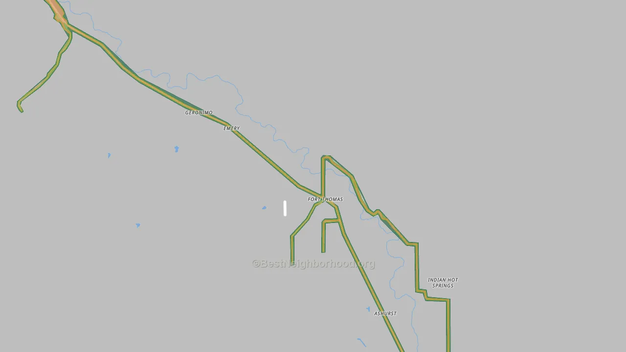 85536, AZ Map of Noise Levels in 85536
