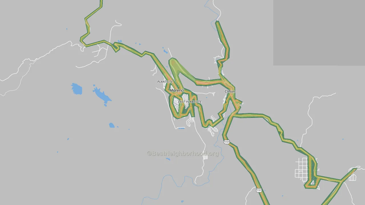 85540, AZ Map of Noise Levels in 85540