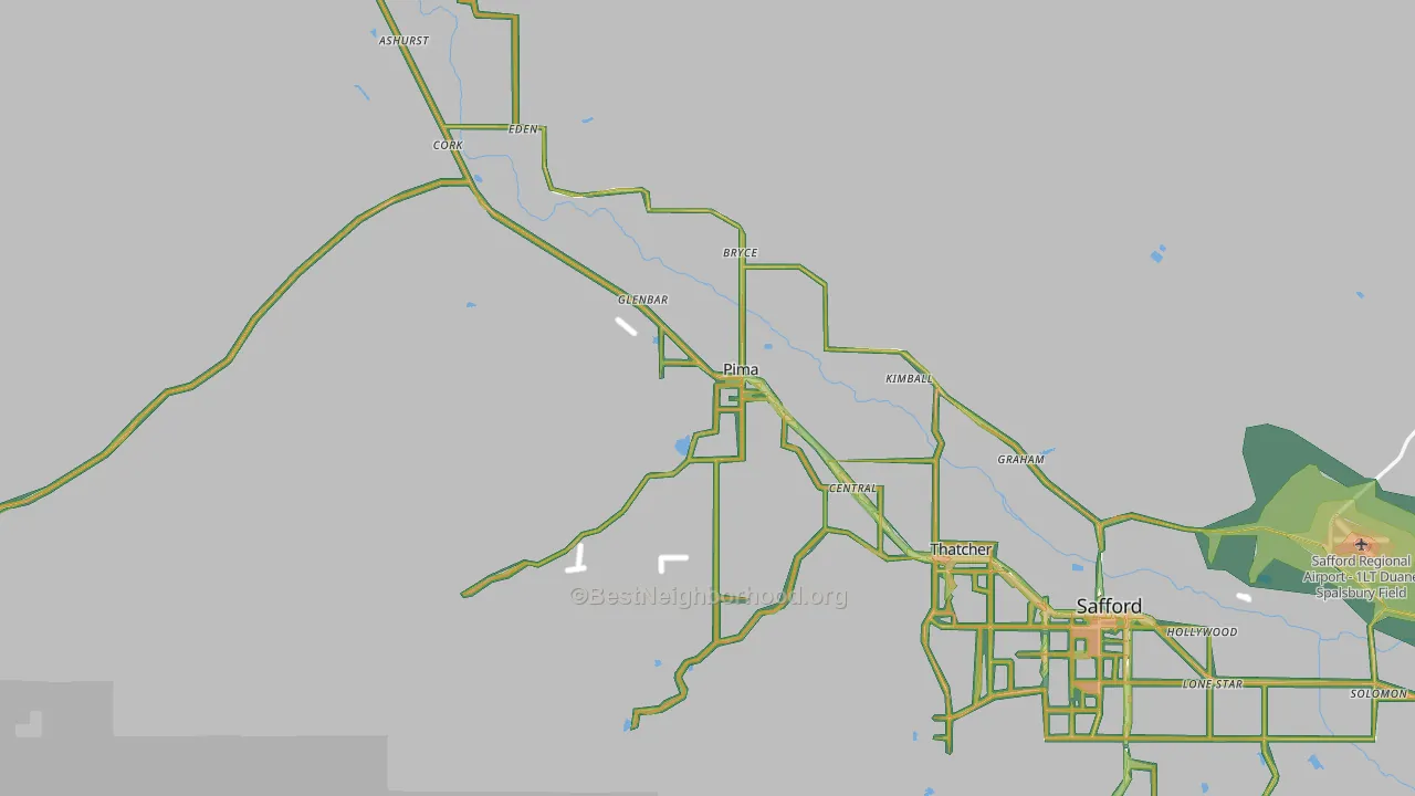 85543, AZ Map of Noise Levels in 85543