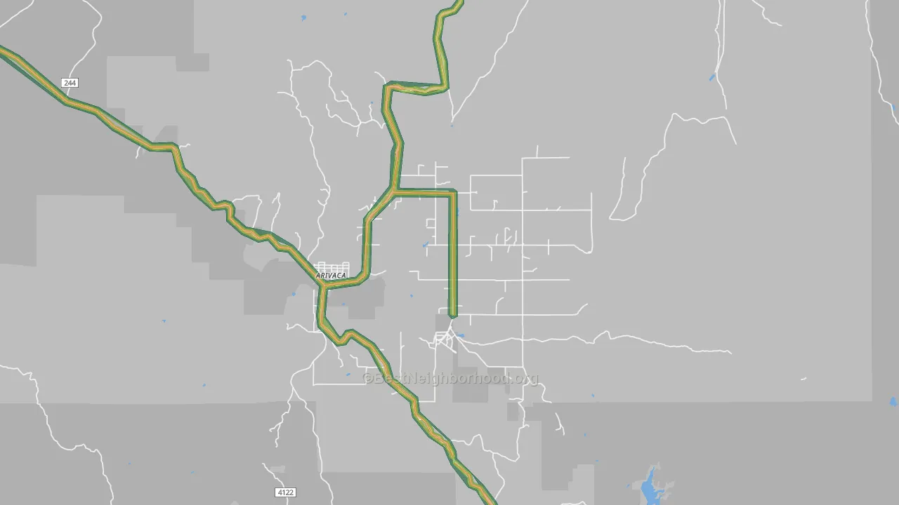 85601, AZ Map of Noise Levels in 85601