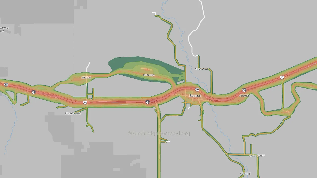 85602, AZ Map of Noise Levels in 85602