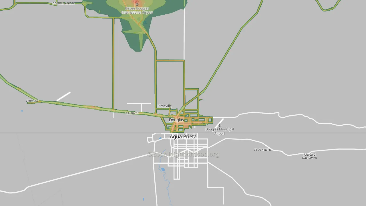 85607, AZ Map of Noise Levels in 85607